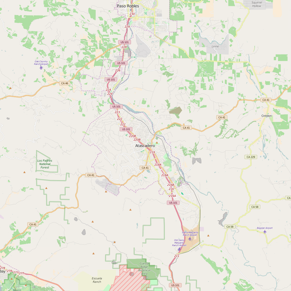 Editable City Map of Atascadero, CA