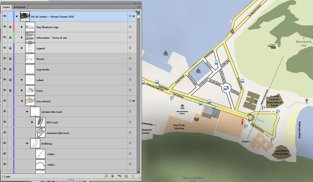 Olympic maps for journalists