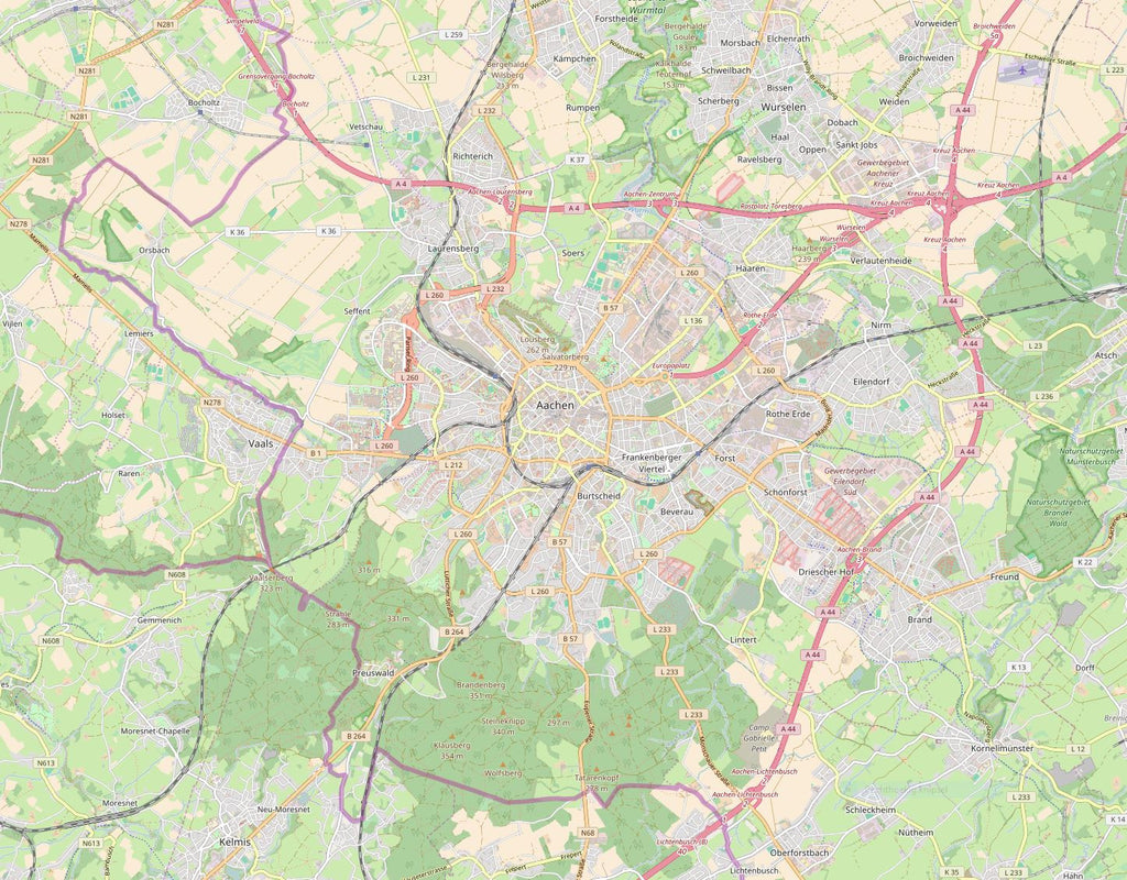 Aachen City Map