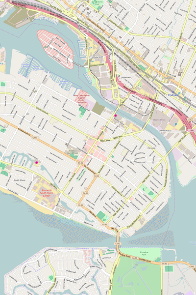 Detailed Editable Vector Map of  Alameda