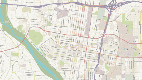 Albuquerque Vector Illustrator Map