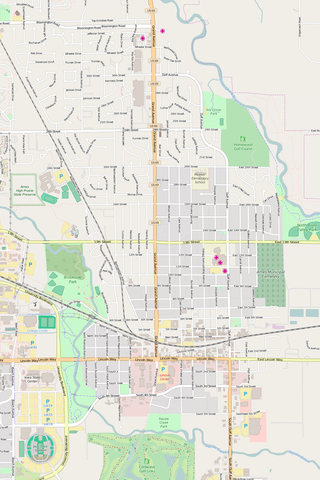 Detailed Editable Vector Map of  Ames