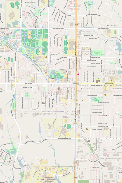 Detailed Editable Vector Map of  Ankeny