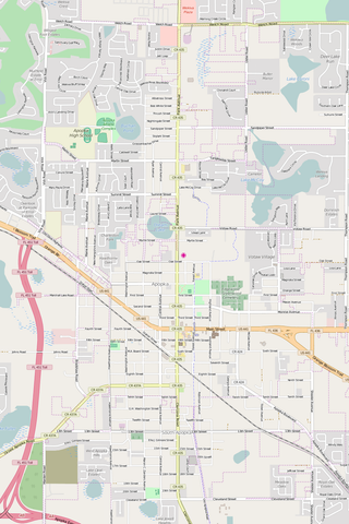 Detailed Editable Vector Map of  Apopka