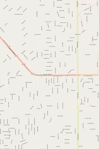 Detailed Editable Vector Map of  Apple Valley