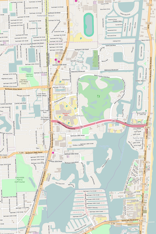 Detailed Editable Vector Map of  Aventura