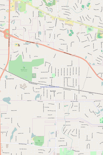 Detailed Editable Vector Map of  Bartlett