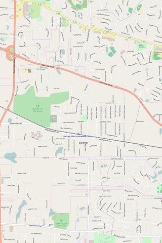 Detailed Editable Vector Map of  Bartlett