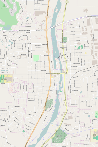 Detailed Editable Vector Map of  Batavia