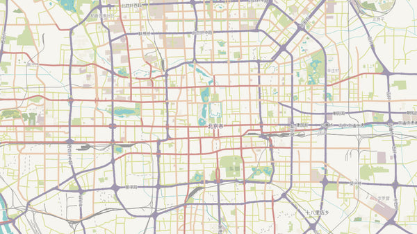 Beijing map vector illustrator