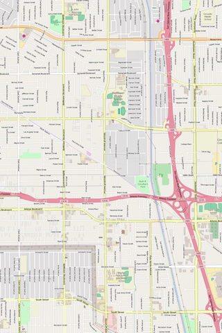 Detailed Editable Vector Map of  Bellflower