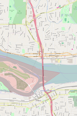 Detailed Editable Vector Map of  Bettendorf
