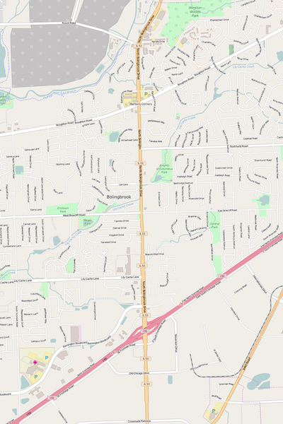 Detailed Editable Vector Map of  Bolingbrook