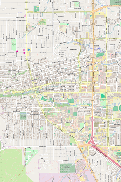 Detailed Editable Vector Map of  Boulder