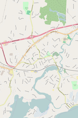 Detailed Editable Vector Map of  Branford
