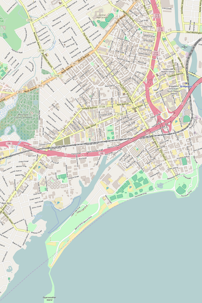 Detailed Editable Vector Map of  Bridgeport