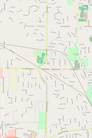 Detailed Editable Vector Map of  Brookfield