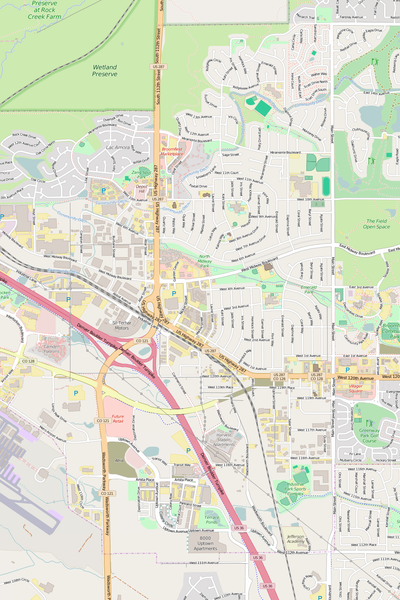 Detailed Editable Vector Map of  Broomfield