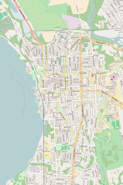 Detailed Editable Vector Map of  Burlington