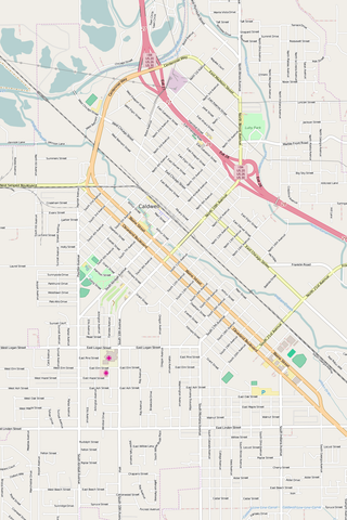 Detailed Editable Vector Map of  Caldwell