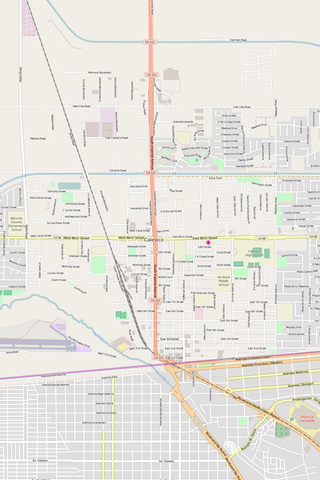 Detailed Editable Vector Map of  Calexico