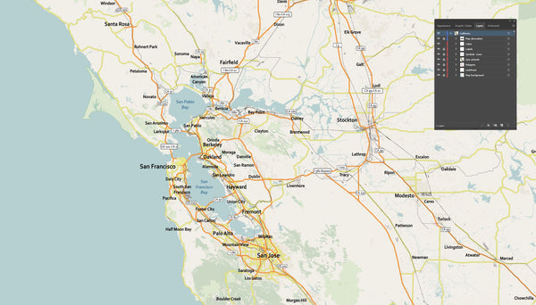 California State Map Vector