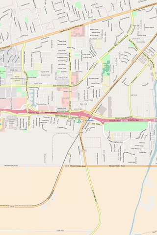 Detailed Editable Vector Map of  Camarillo