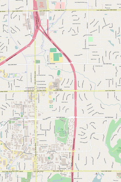 Detailed Editable Vector Map of  Carmel
