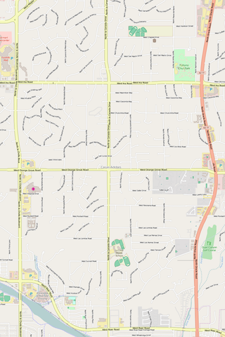 Detailed Editable Vector Map of  Casas Adobes