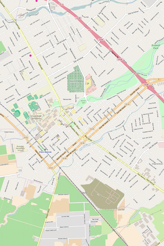 Detailed Editable Vector Map of  Chico