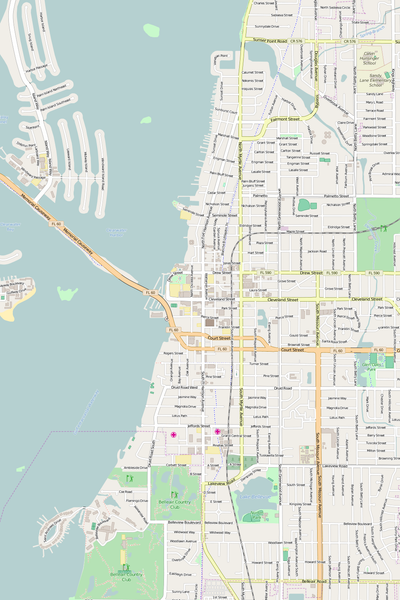 Detailed Editable Vector Map of  Clearwater