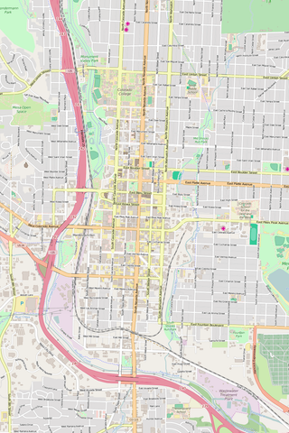 Detailed Editable Vector Map of  Colorado Springs