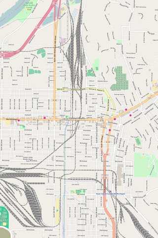 Detailed Editable Vector Map of  Council Bluffs