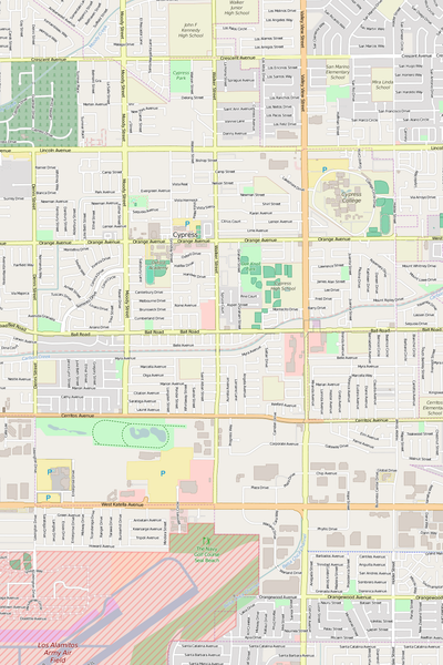 Detailed Editable Vector Map of  Cypress