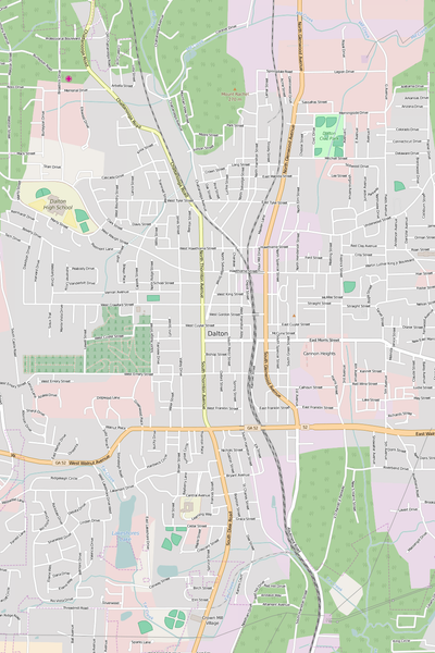 Detailed Editable Vector Map of  Dalton