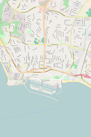 Detailed Editable Vector Map of  Dana Point
