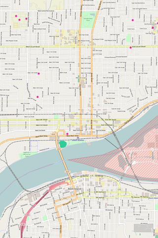 Detailed Editable Vector Map of  Davenport