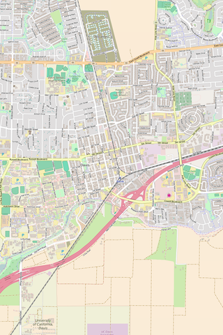 Detailed Editable Vector Map of  Davis