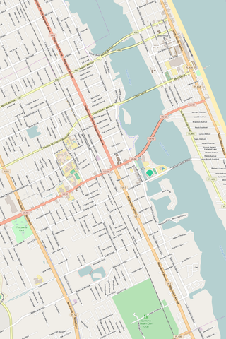 Detailed Editable Vector Map of  Daytona Beach