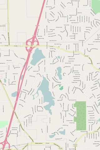 Detailed Editable Vector Map of  Deltona