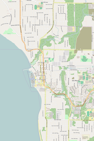 Detailed Editable Vector Map of  Des Moines