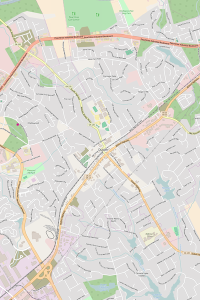 Detailed Editable Vector Map of  Duluth