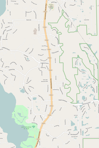 Detailed Editable Vector Map of  East Lake