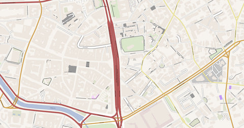 Editable City Map of Bucharest