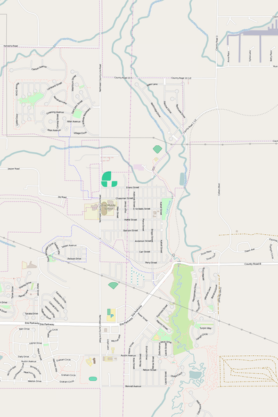 Detailed Editable Vector Map of  Erie