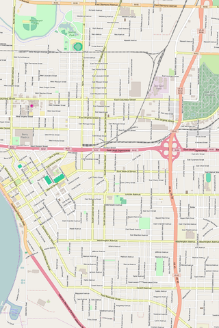 Detailed Editable Vector Map of  Evansville