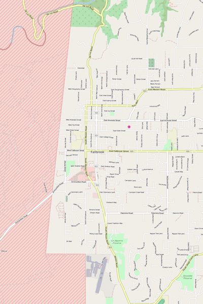 Detailed Editable Vector Map of  Fallbrook