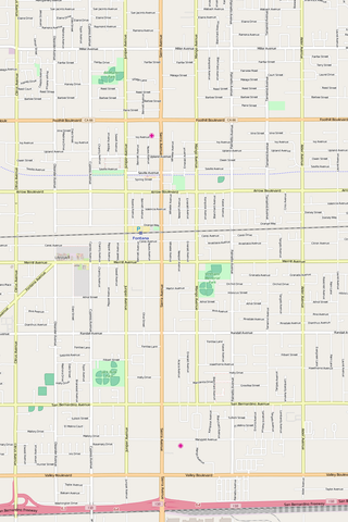 Detailed Editable Vector Map of  Fontana
