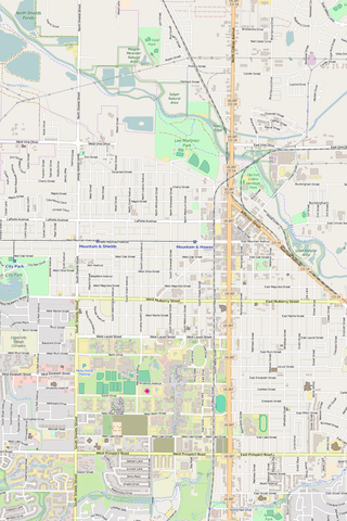 Detailed Editable Vector Map of  Fort Collins