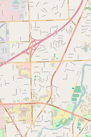 Detailed Editable Vector Map of  Fort Wayne